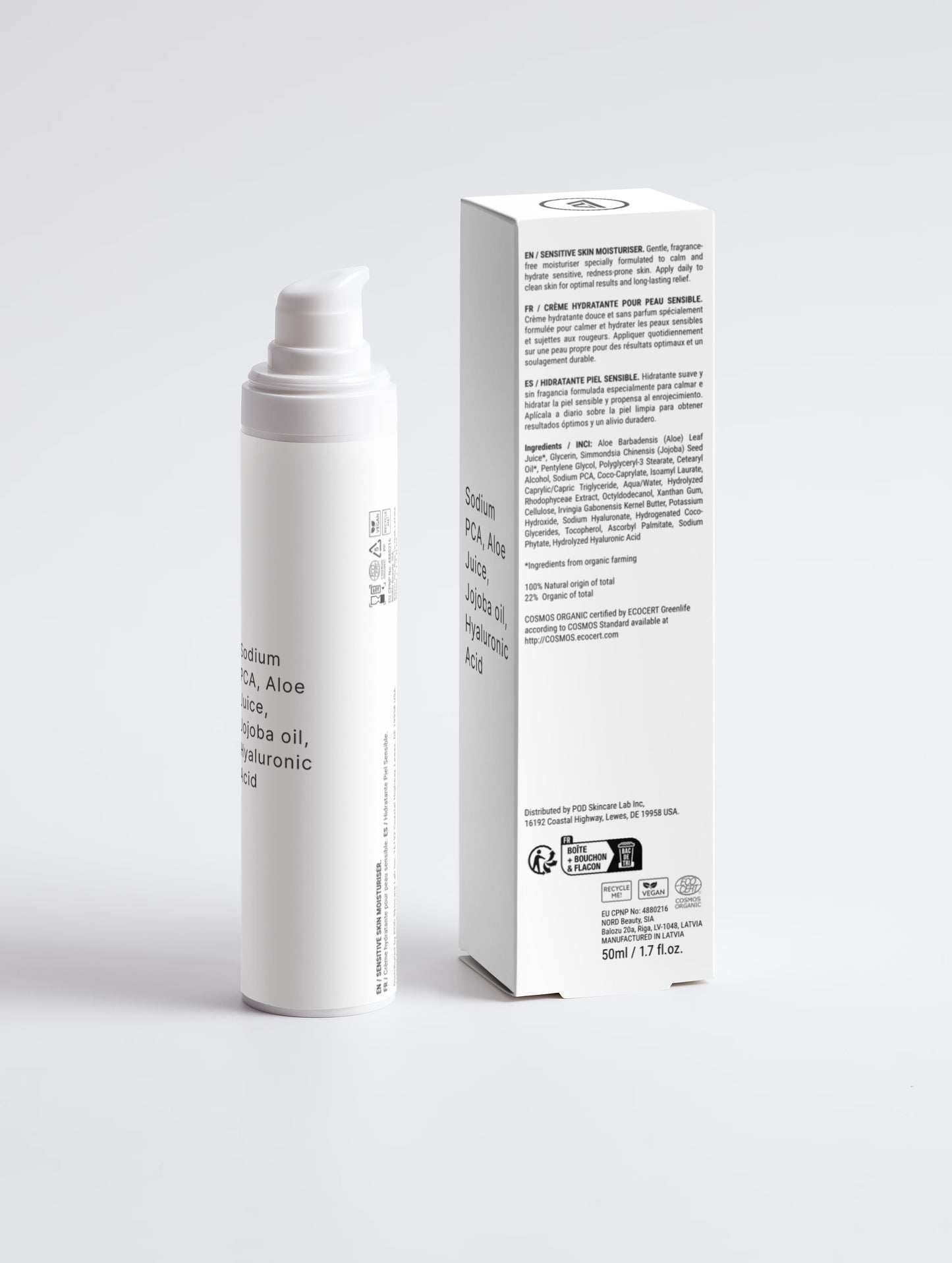 Sensitive Skin Moisturiser, Fragrance Free